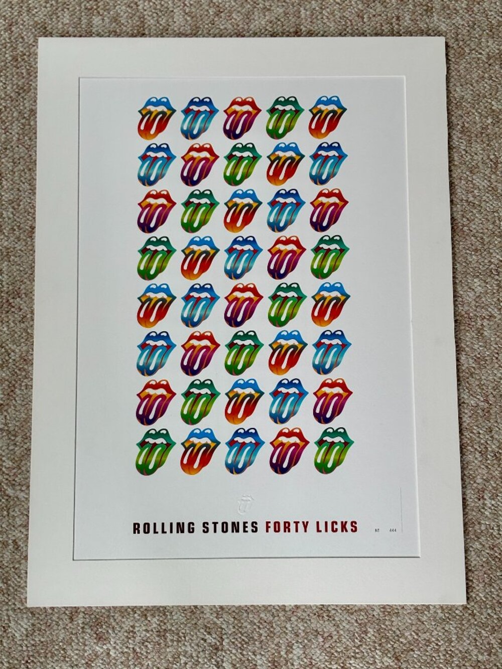 Rare Rolling Stones Forty Licks Limited Edition Numbered + Matted Poster